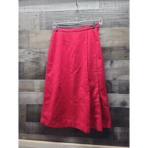 Vintage 100% Virgin Wool Red Skirt Helen Harper Original women's small